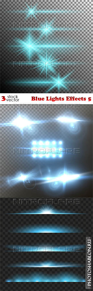 Vectors - Blue Lights Effects 5
