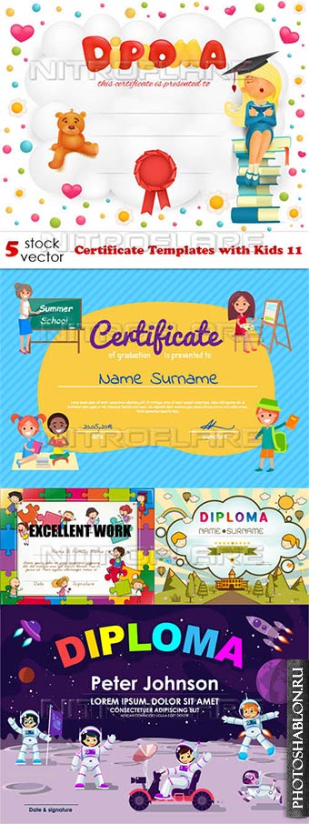 Шаблоны детских дипломов и сертификатов / Certificate Templates