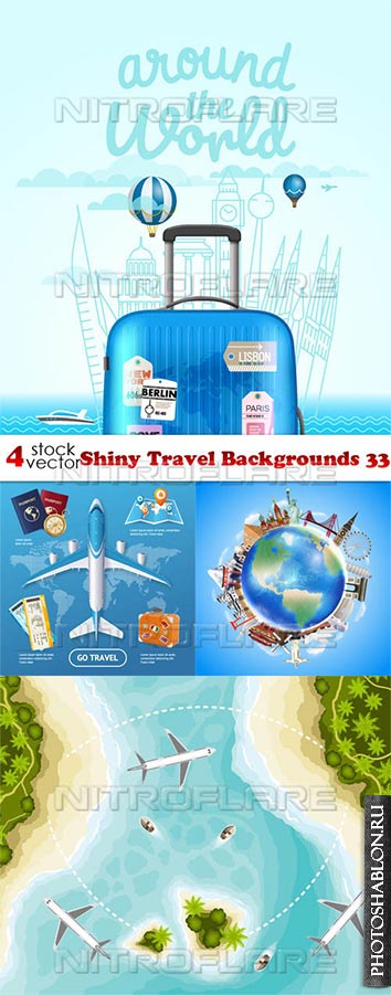 Vectors - Shiny Travel Backgrounds 33