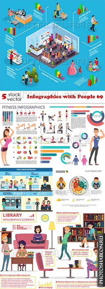 Векторный клипарт - Infographics with People 69
