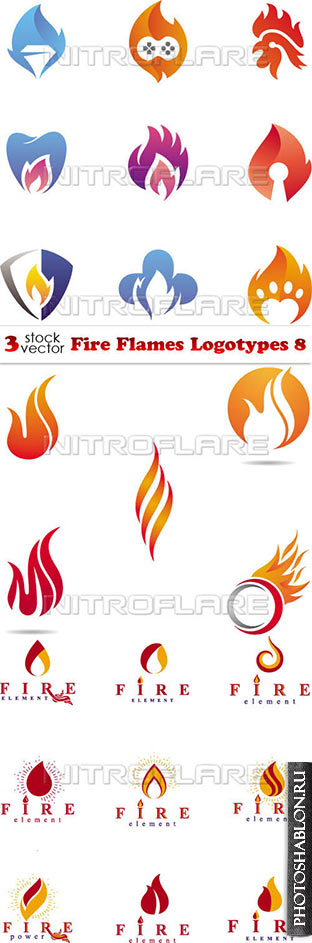 Vectors - Fire Flames Logotypes 8