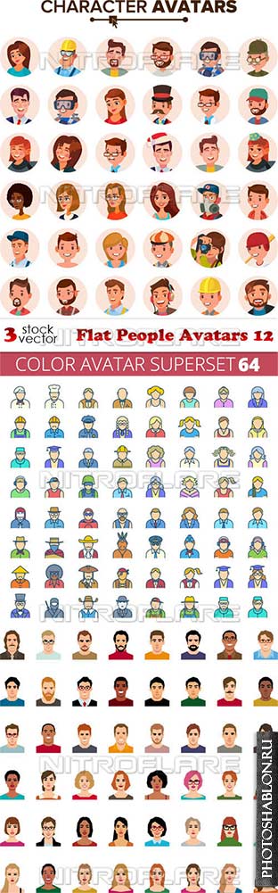 Vectors - Flat People Avatars 12