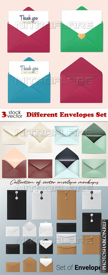 Векторный клипарт - Конверты / Vectors - Different Envelopes Set