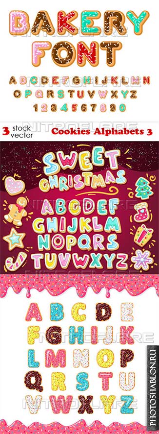 Векторный клипарт - Cookies Alphabets 3