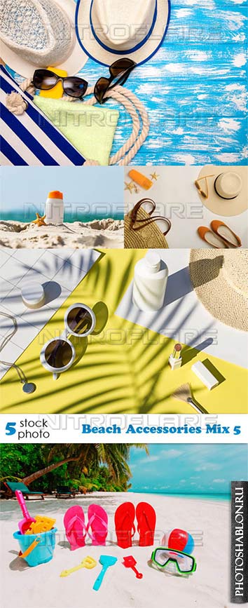 Растровый клипарт - Пляжные аксессуары / Beach Accessories Mix 5
