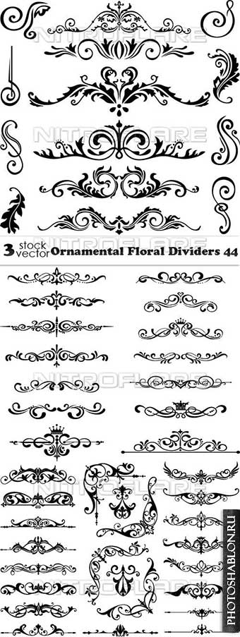 Vectors - Ornamental Floral Dividers 44