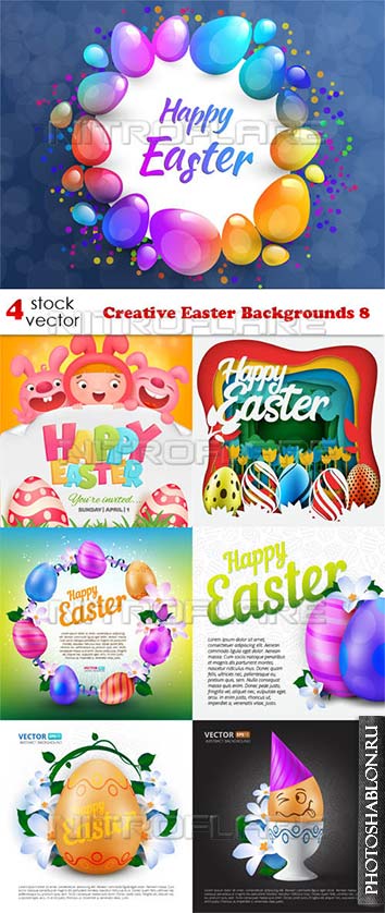 Векторный клипарт - Creative Easter Backgrounds 8