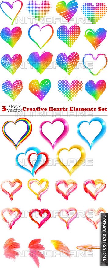 Vectors - Creative Hearts Elements Set