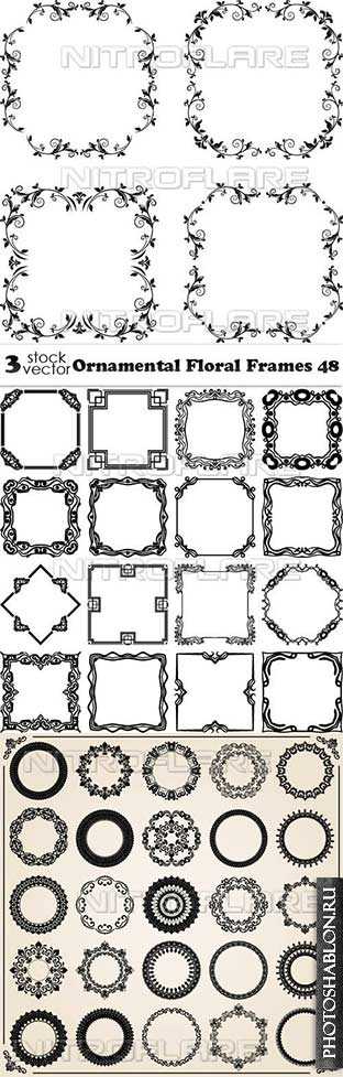 Vectors - Ornamental Floral Frames 48