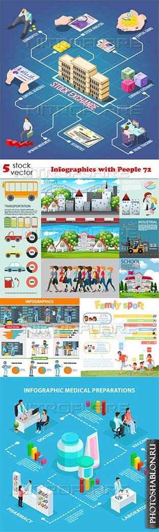 Векторный клипарт - Infographics with People 72