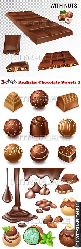 Векторный клипарт - Шоколад, шоколадные конфеты