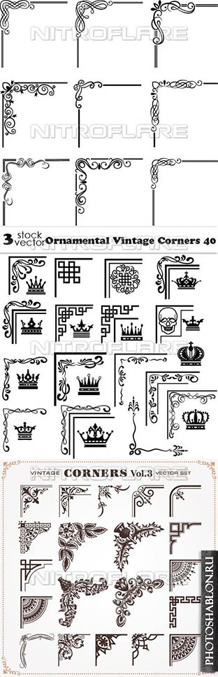 Vectors - Ornamental Vintage Corners 40