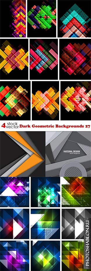 Vectors - Dark Geometric Backgrounds 27