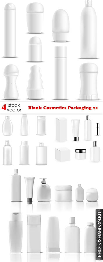Векторный клипарт - Blank Cosmetics Packaging 21