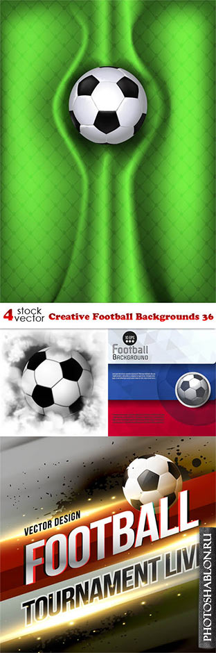 Векторный клипарт - Футбол / Vectors - Creative Football Backgrounds 3