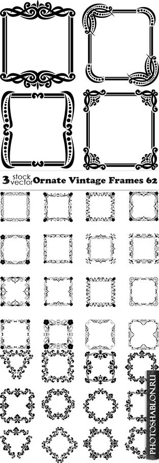 Vectors - Ornate Vintage Frames 62