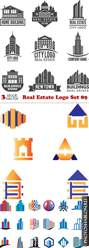 Векторные логотипы - Недвижимость / Vectors - Real Estate Logo Set 89