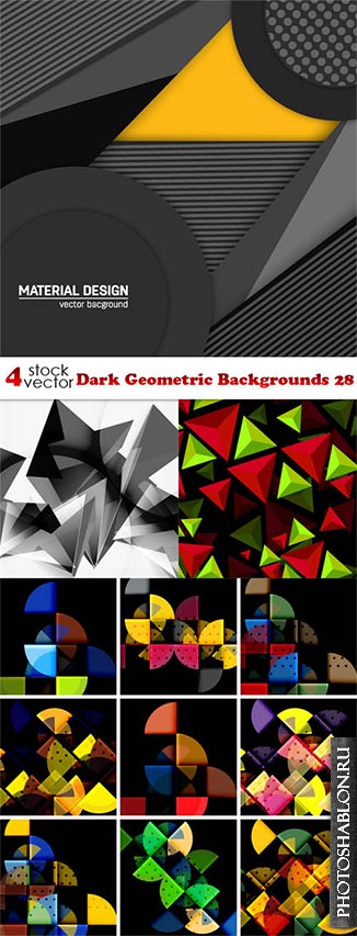 Vectors - Dark Geometric Backgrounds 28