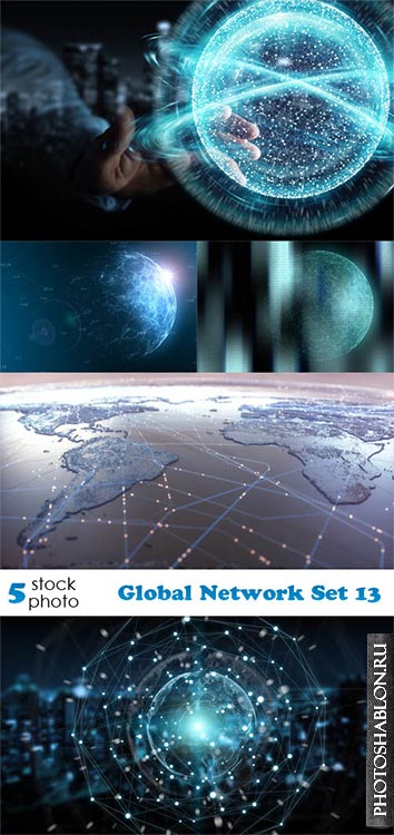 Растровый клипарт - Глобальная сеть / Global Network Set 13
