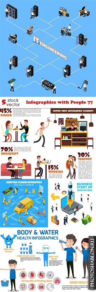 Векторный клипарт - Infographics with People 77