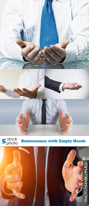 Растровый клипарт - Businessman with Empty Hands