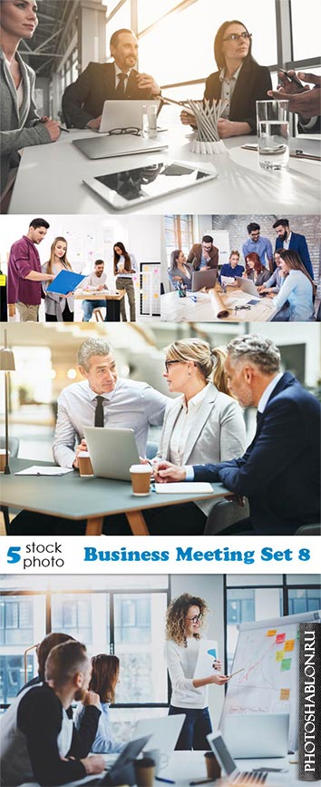 Растровый клипарт - Деловые встречи / Business Meeting Set 8
