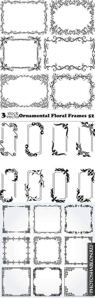 Vectors - Ornamental Floral Frames 52