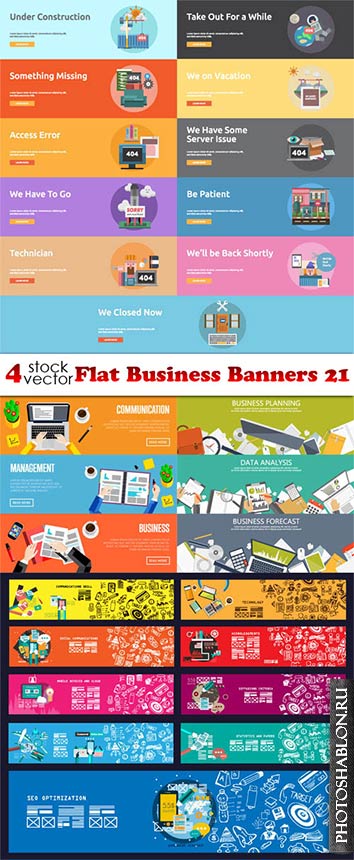 Vectors - Flat Business Banners 21