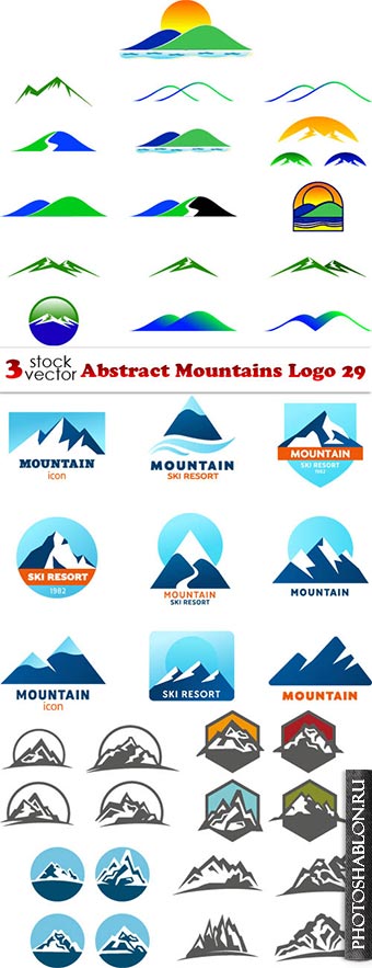 Vectors - Abstract Mountains Logo 29
