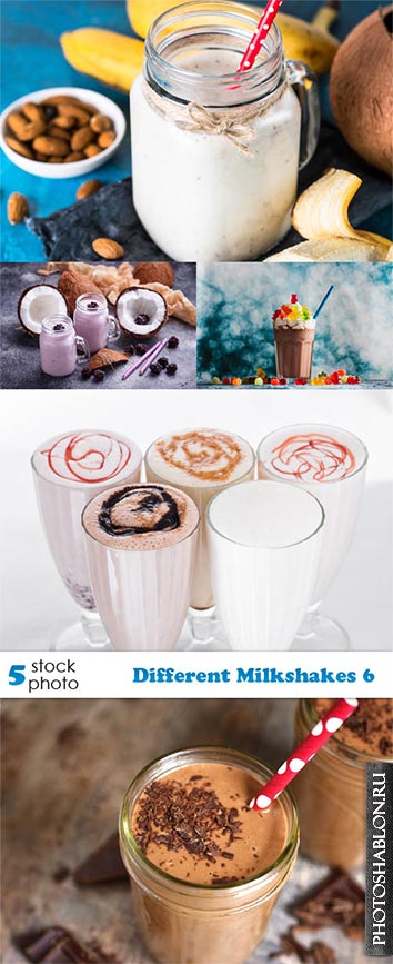 Растровый клипарт, фото HD - Молочные коктейли / Different Milkshakes