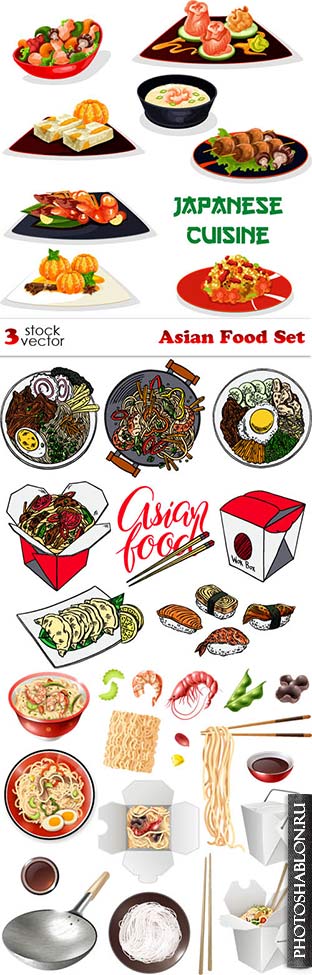 Vectors - Asian Food Set