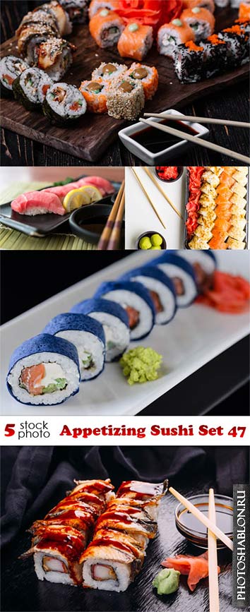 Клипарт, фото HD - Аппетитные суши / Photos - Appetizing Sushi Set 47