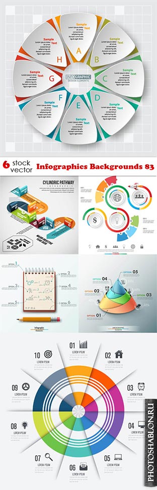Векторный клипарт - Infographics Backgrounds 83