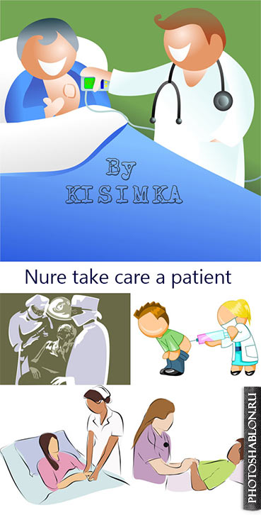 Stock Photo: Nure take care a patient