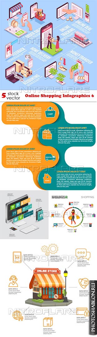Векторный клипарт - Online Shopping Infographics 6