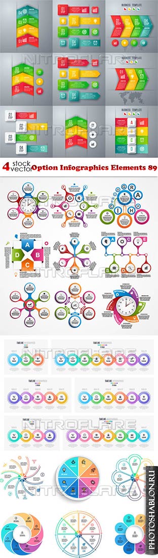 Vectors - Option Infographics Elements 89