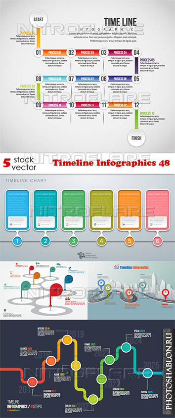 Векторный клипарт - Timeline Infographics 48