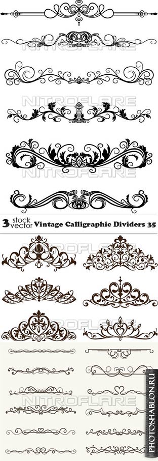 Vectors - Vintage Calligraphic Dividers 35