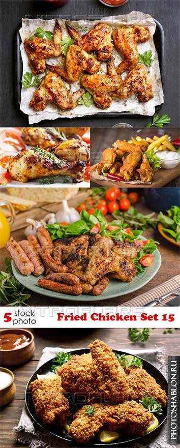 Растровый клипарт - Жареный цыпленок / Fried Chicken Set 15