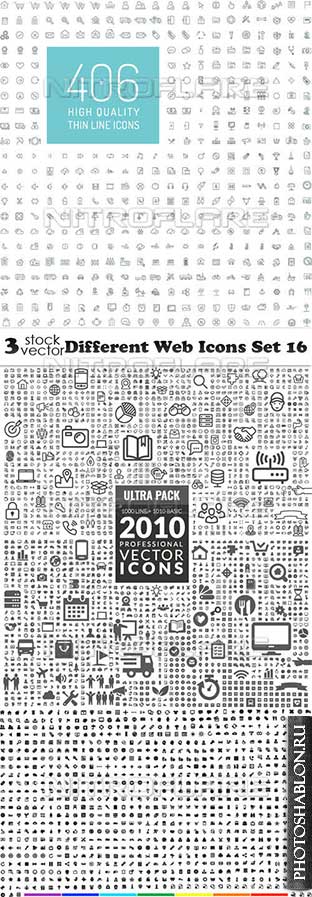 Vectors - Different Web Icons Set 16