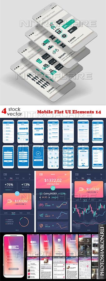 Векторный клипарт - Mobile Flat UI Elements 14