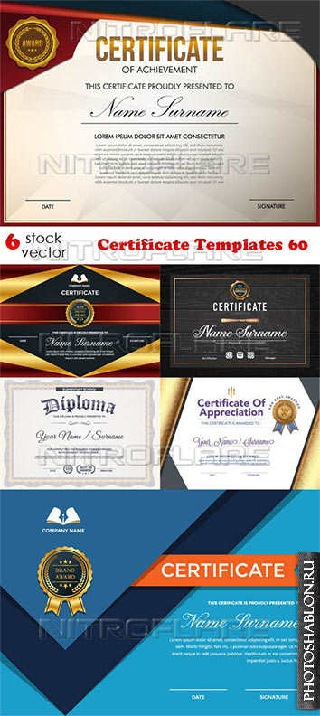 Векторные шаблоны сертификатов / Certificate Templates 60