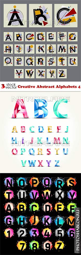 Vectors - Creative Abstract Alphabets 4