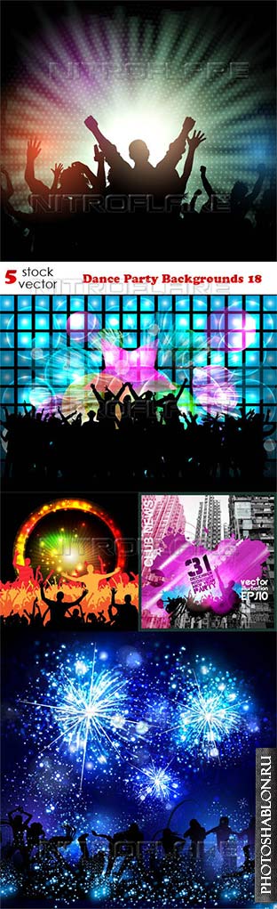 Векторный клипарт - Dance Party Backgrounds 18