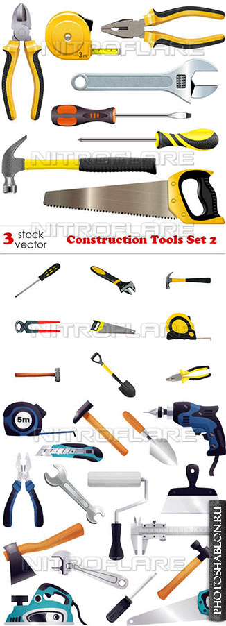 Векторный клипарт - Строительные инструменты / Construction Tools Set