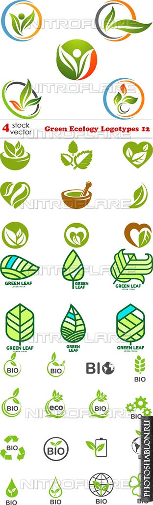 Векторный клипарт - Green Ecology Logotypes 12
