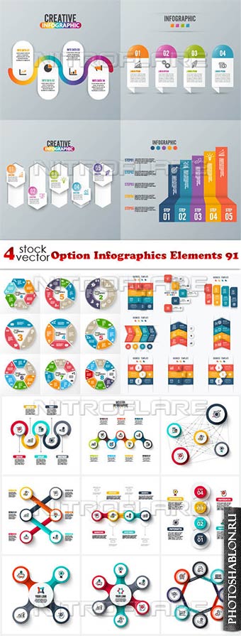 Vectors - Option Infographics Elements 91
