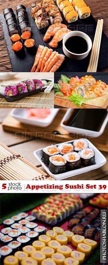 Клипарт, фото HD - Аппетитные суши / Photos - Appetizing Sushi Set 39