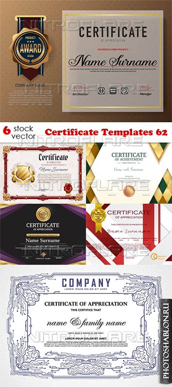Векторные шаблоны сертификатов / Certificate Templates 62