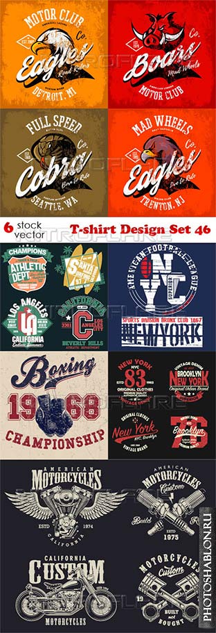 Векторный клипарт - T-shirt Design Set 46